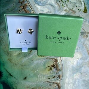Kate Spade Gold Tone Clover Studs